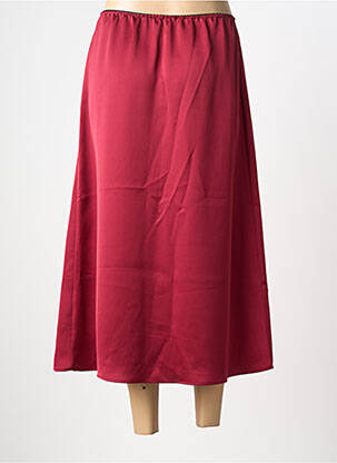 Jupe longue coupe fluide rouge TOUPY femme