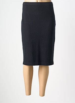 Jupe mi-longue stretch noir MAJESTIC FILATURES femme