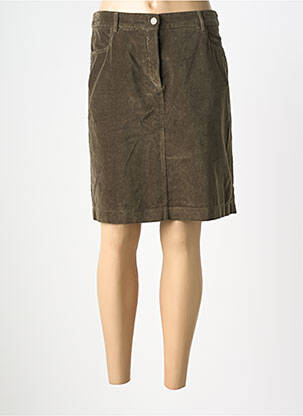 Jupe mi-longue coupe droite vert HARTFORD femme