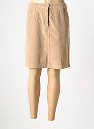 Jupe mi-longue coupe droite marron HARTFORD femme