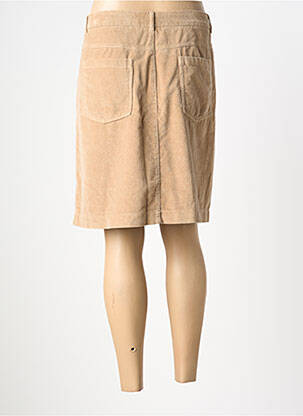Jupe mi-longue coupe droite marron HARTFORD femme