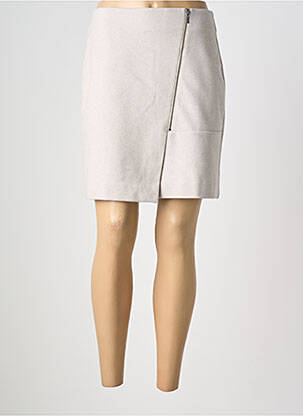 Jupe mi-longue taille à pinces gris YAYA femme