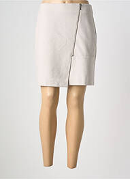 Jupe mi-longue taille à pinces gris YAYA femme