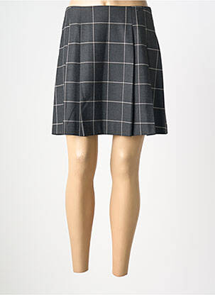 Jupe courte taille à pinces gris KOCCA femme