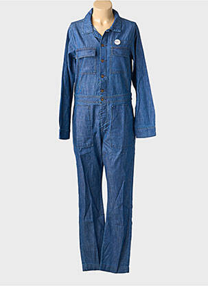 Combi-pantalon poches manches longues bleu HAPPY femme