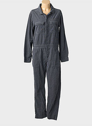 Combi-pantalon fermeture boutonnée sur le devant manches longues gris HAPPY femme