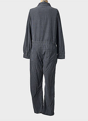 Combi-pantalon fermeture boutonnée sur le devant manches longues gris HAPPY femme