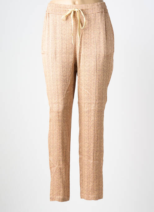 Pantalon slim taille élastique taille normale beige YAYA femme