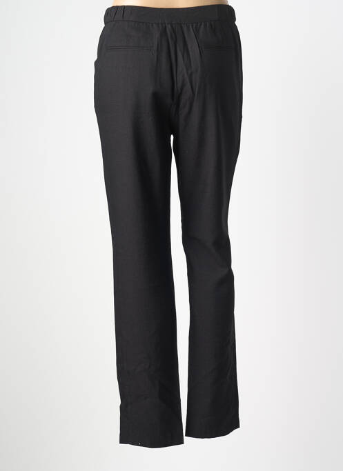 Pantalon chino fermeture zippée sous rabat boutonné taille haute noir SEE U SOON femme