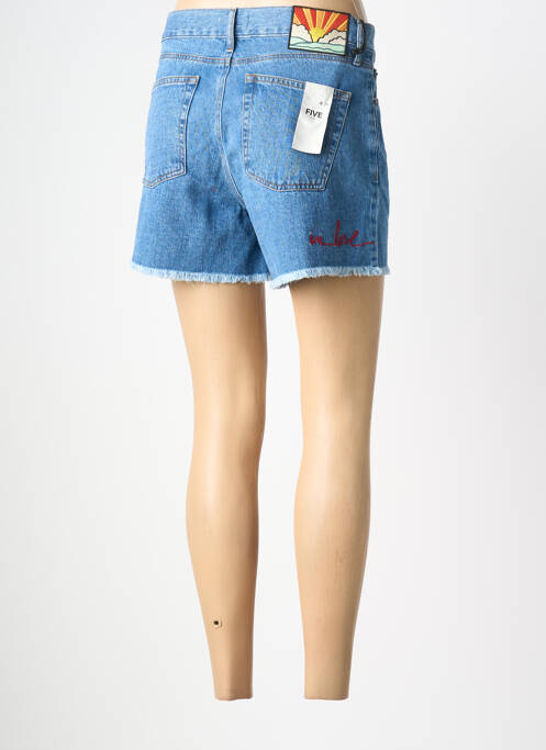 Short tissage denim taille normale bleu FIVE femme