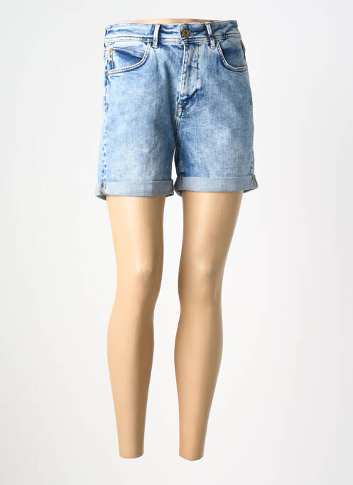 Short tissage denim taille haute bleu FREEMAN T.PORTER femme