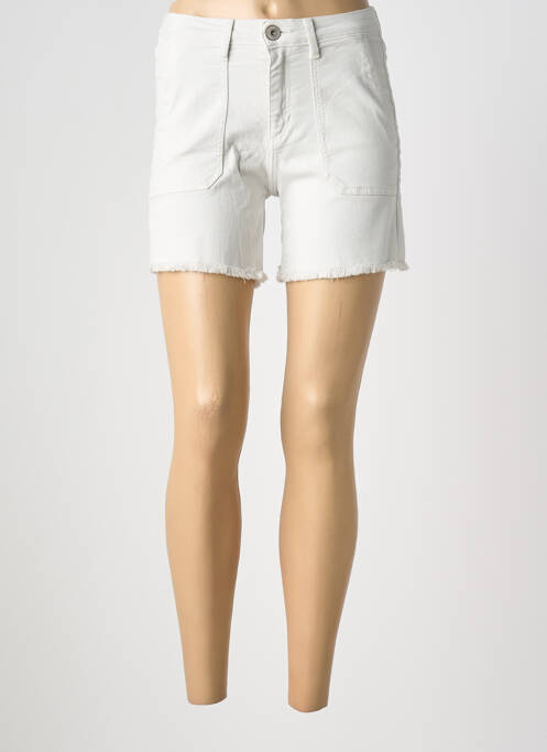 Short tissage denim taille haute gris DENIM STUDIO femme