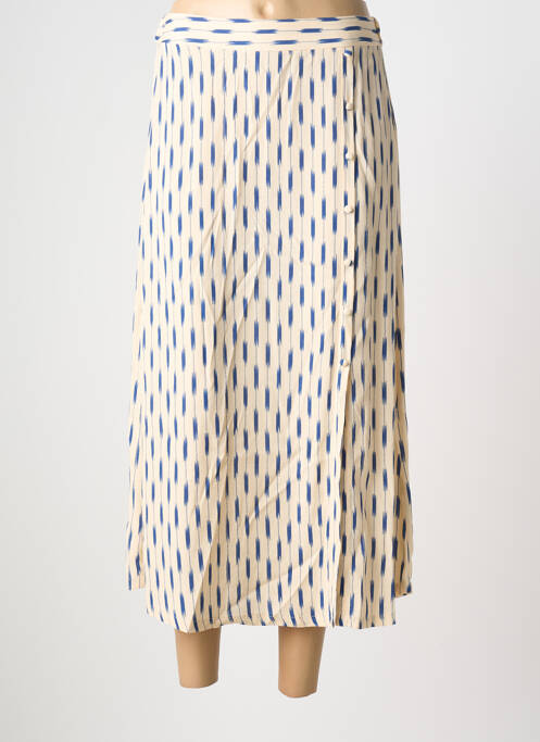 Jupe longue tissage crêpe beige YERSE femme