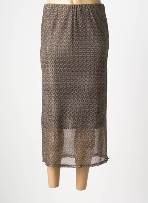 Jupe longue doublure marron YERSE femme