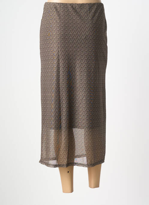 Jupe longue doublure marron YERSE femme