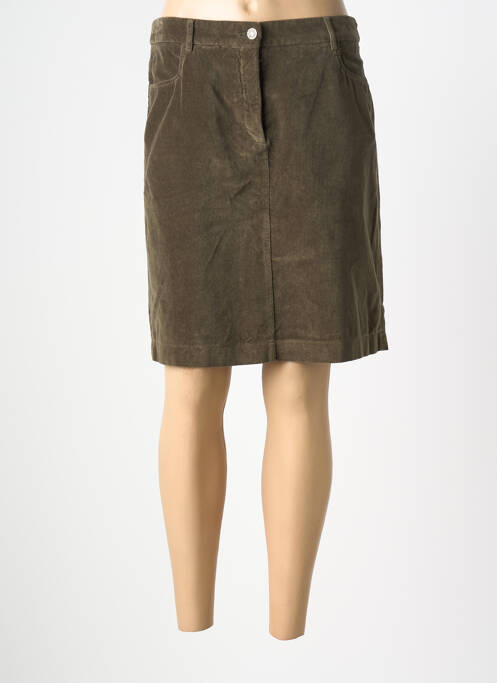 Jupe mi-longue coupe droite vert HARTFORD femme