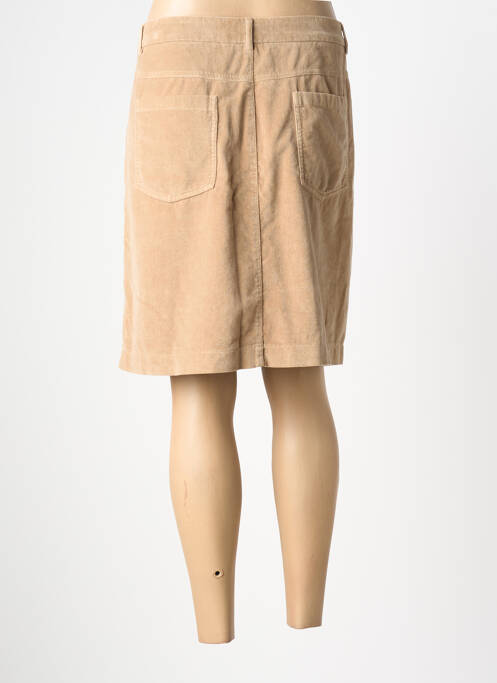 Jupe mi-longue coupe droite marron HARTFORD femme