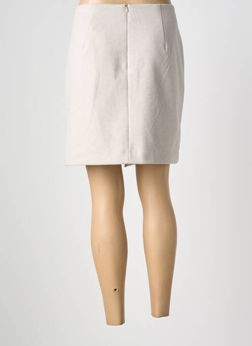 Jupe mi-longue taille à pinces gris YAYA femme