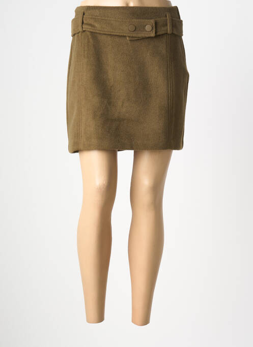 Jupe courte coupe droite vert AMERICAN VINTAGE femme