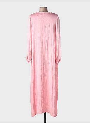 Robe longue manches longues manches longues rose ME369 femme