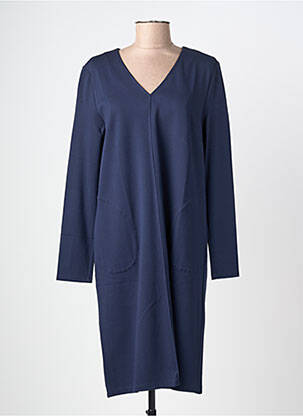 Robe mi-longue manches longues manches longues bleu ZILCH femme