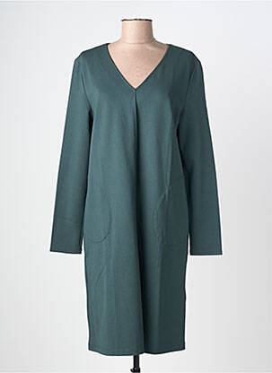 Robe mi-longue manches longues manches longues vert ZILCH femme