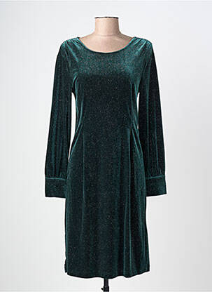 Robe mi-longue manches longues manches longues vert CREAM femme