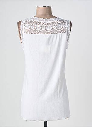 Débardeur stretch sans manche blanc CREAM femme