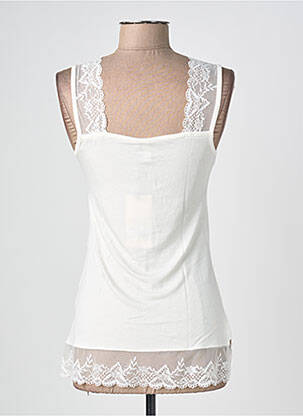 Débardeur stretch sans manche blanc CREAM femme