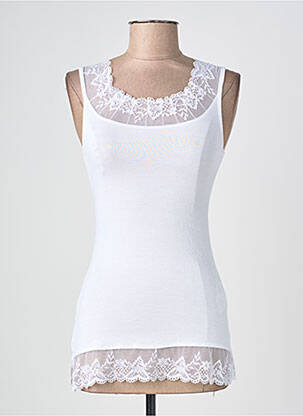 Débardeur stretch sans manche blanc CREAM femme