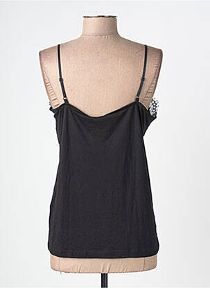 Top manches bretelles ajustables fines bretelles noir ICHI femme