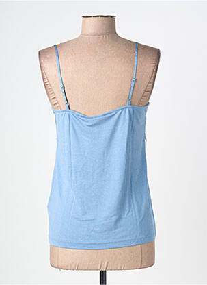 Top manches bretelles ajustables fines bretelles bleu ICHI femme