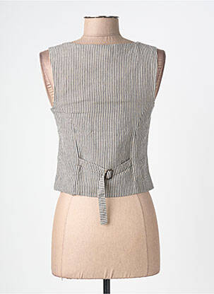 Gilet sans manche maille fine gris YERSE femme