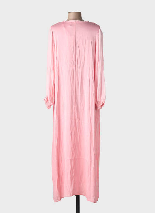 Robe longue manches longues manches longues rose ME369 femme