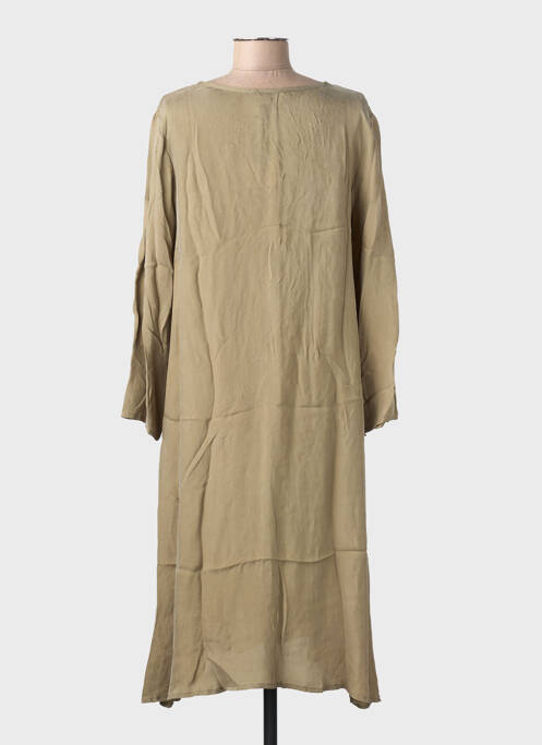 Robe mi-longue manches longues manches longues vert AMERICAN VINTAGE femme