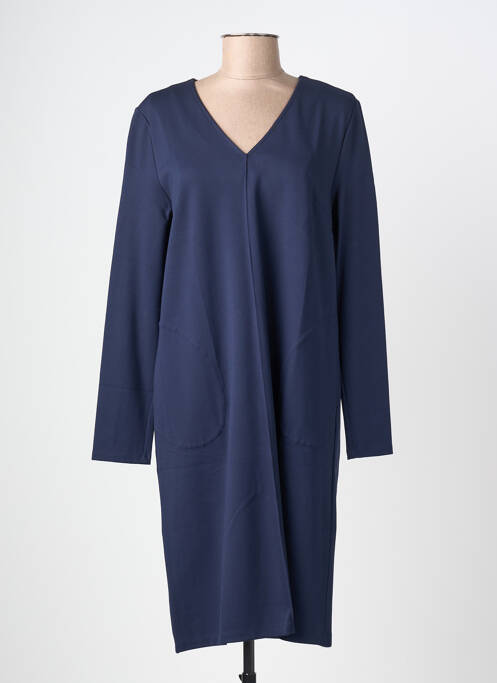 Robe mi-longue manches longues manches longues bleu ZILCH femme