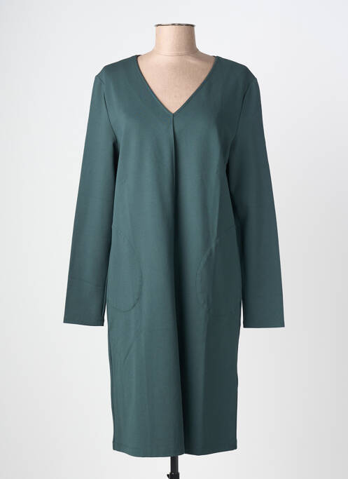 Robe mi-longue manches longues manches longues vert ZILCH femme