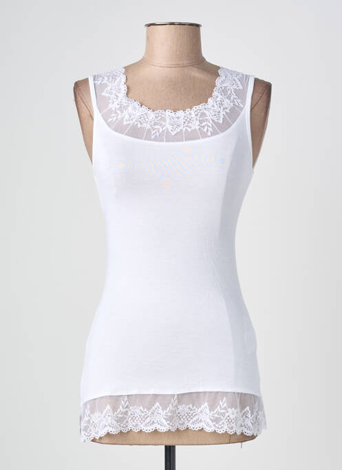 Débardeur stretch sans manche blanc CREAM femme