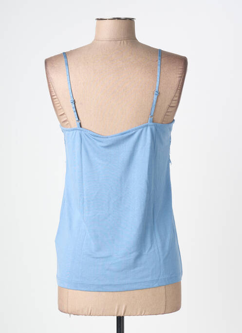 Top manches bretelles ajustables fines bretelles bleu ICHI femme