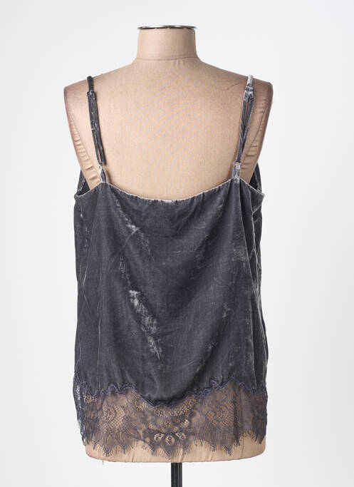 Top manches bretelles ajustables fines bretelles gris YAYA femme