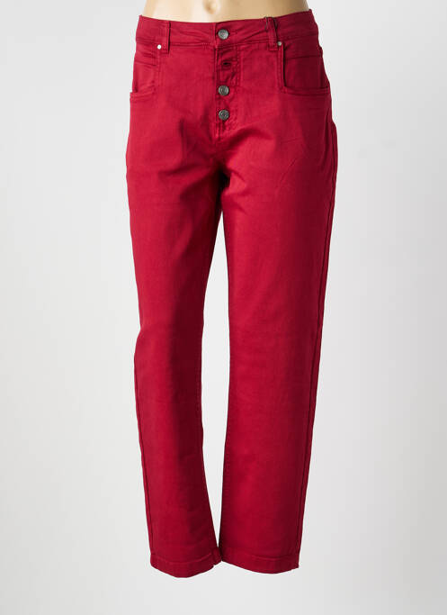 Jeans coupe slim tissage brut taille normale rouge PEPE JEANS femme