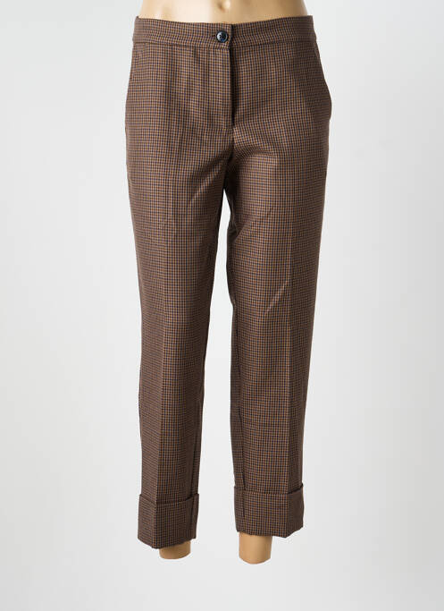 Pantalon 7/8 taille à pinces taille normale marron LEE COOPER femme