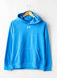 Sweat-shirt à capuche stretch manches longues bleu UNDER ARMOUR garcon