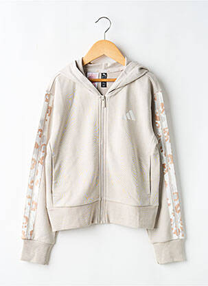 Veste casual col rond beige ADIDAS fille