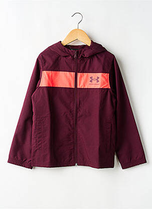 Coupe-vent sérigraphie a capuche rouge UNDER ARMOUR garçon