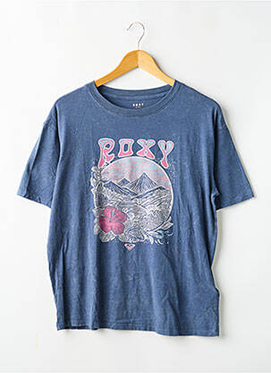 T-shirt stretch manches courtes bleu ROXY GIRL fille