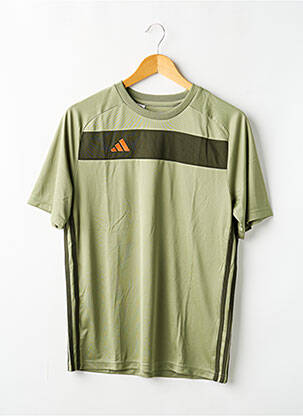 T-shirt stretch manches courtes vert ADIDAS garcon