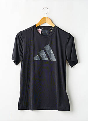 T-shirt stretch manches courtes noir ADIDAS garcon