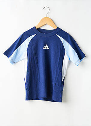 T-shirt stretch manches courtes bleu ADIDAS garcon