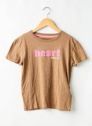 T-shirt stretch manches courtes marron ROXY GIRL fille